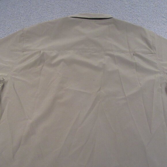 Gerry Men's XL Brown Button Down Hiking Shirt Front Zip Pocket Lightweight - Picture 8 of 11